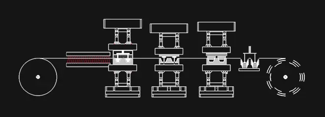 Máquina termoformadora de plástico de cuatro estaciones