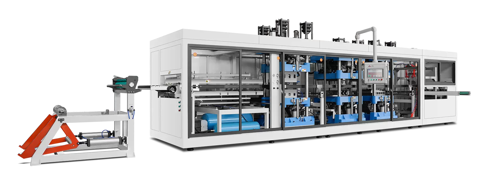 Máquina termoformadora automática de plástico multiestación Máquina termoformadora automática de plástico multiestación
